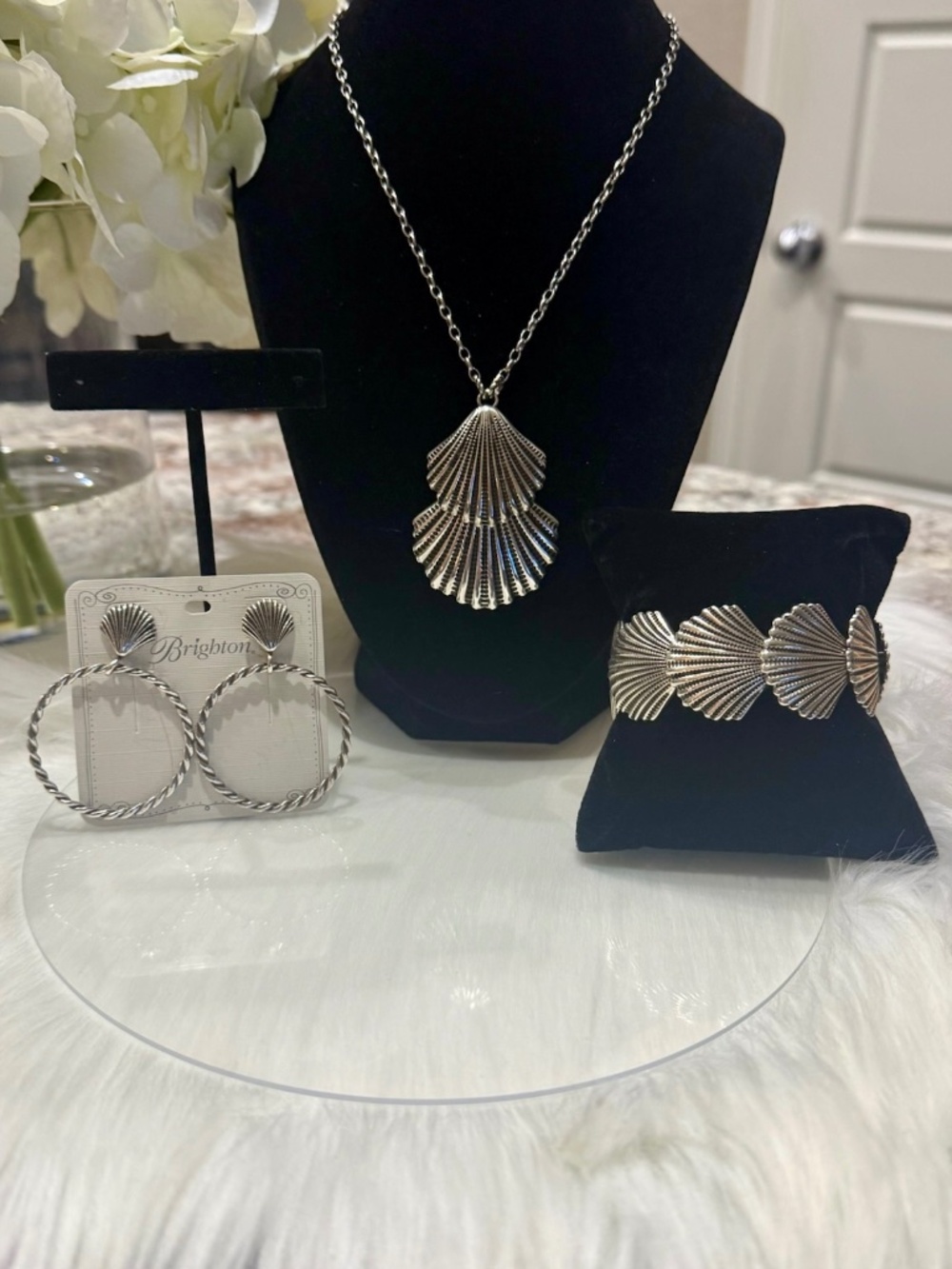 Brighton Silver Shells Set  NWT